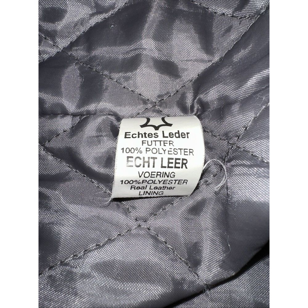 Knoles & Carter Bomber Coat 4XL Olive‎ Green Leather Button Zip Up Quilted Men - Picture 12 of 14